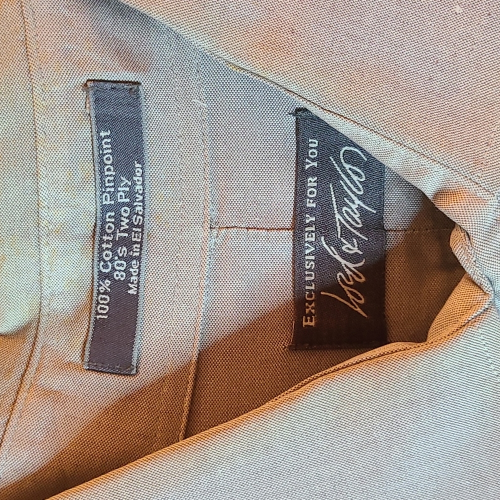 Lord & Taylor light grey/ silver dress shirt